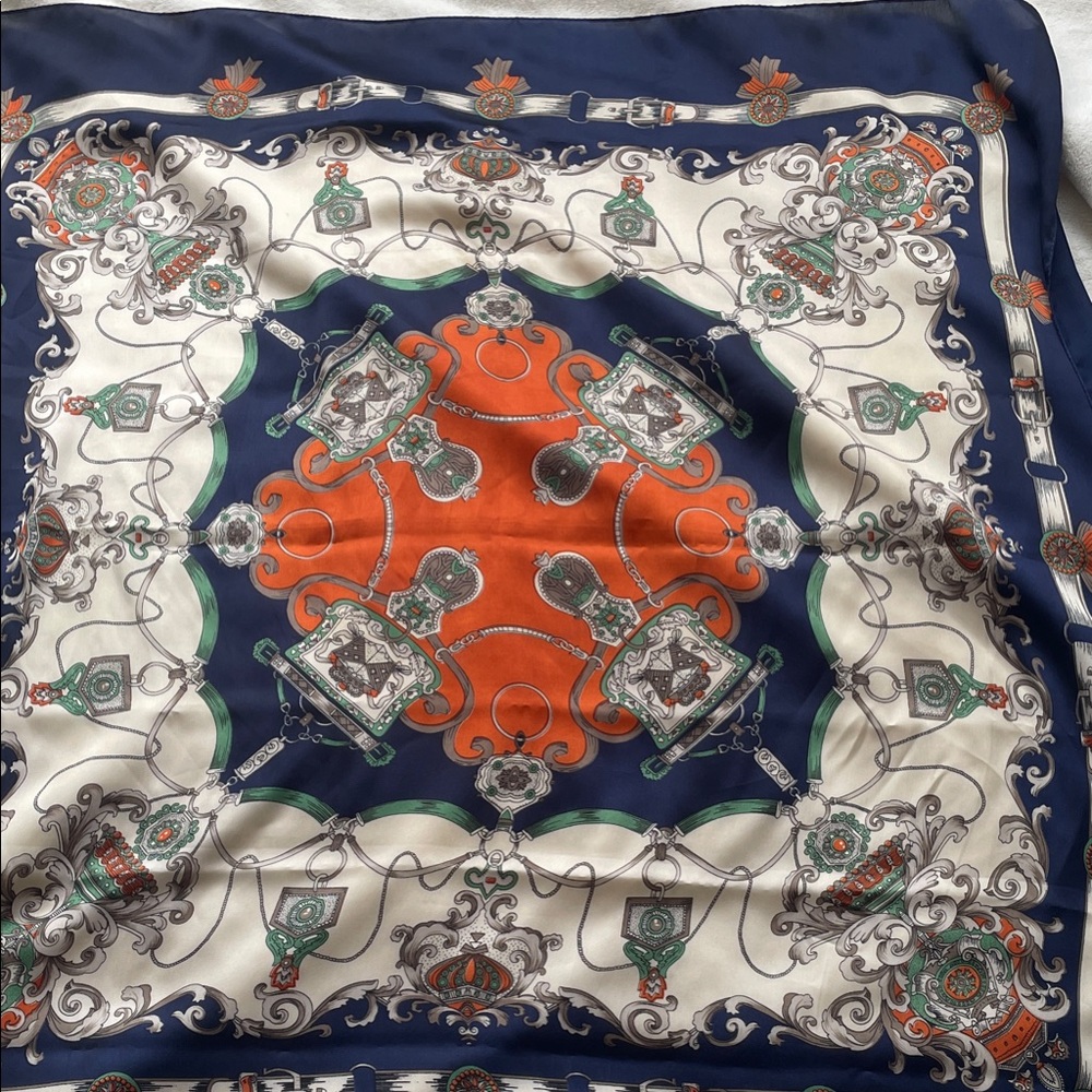 Elegant Multicolor Silky Scarf